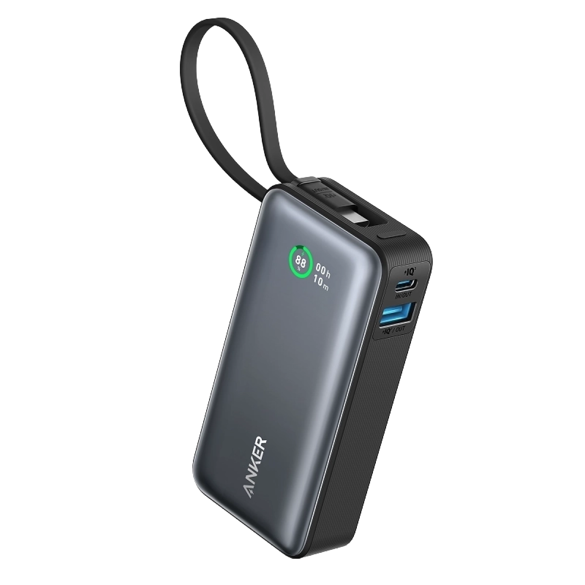 Anker Power Bank Nano 10.000 mAh 30W Built-In USB-C Crna